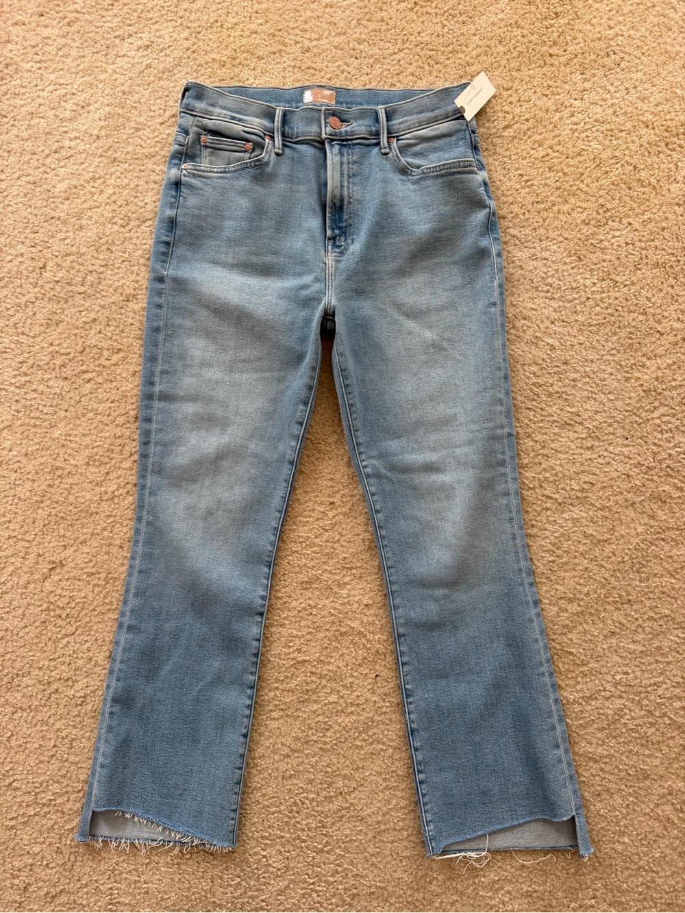 NWT mother jeans insider crop step fray jeans, size 29, blessing in disguise